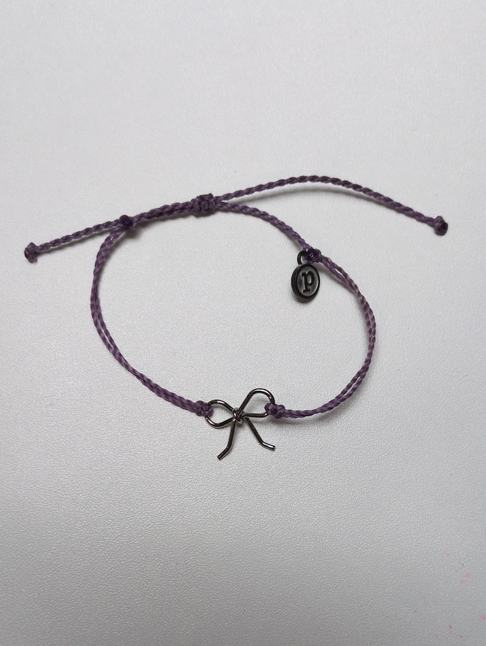 Pura Vida Purple Braided Bow Bracelet